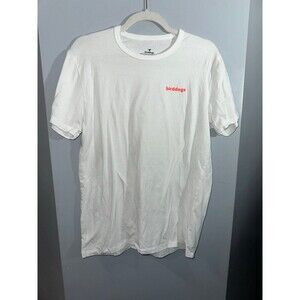 Birddogs white tshirt with teal and‎ peach floral bird design size large